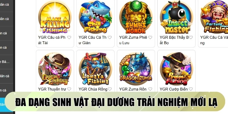 Đa dạng loài sinh vật đại dương đem đến trải nghiệm mới lạ