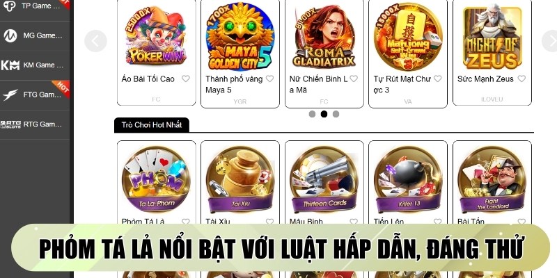 Phỏm Tá lả nổi bật với luật cược hấp dẫn, đáng thử ngay